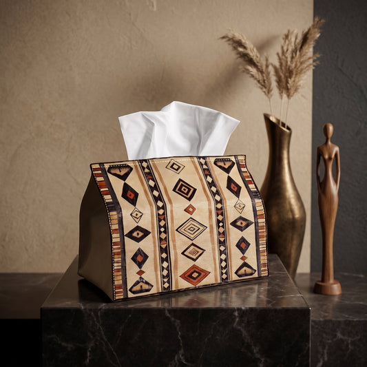 Boîte à Mouchoirs Liké Bogolan Beige 2